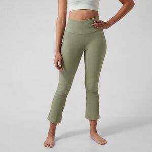 Athleta Elation Rib Crop Flare Leggings Eucalyptus Olive Green Plus Size 2X